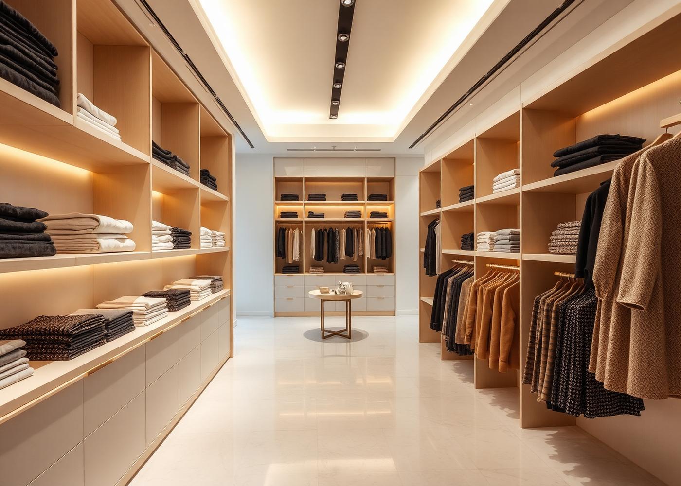Interior of the Omisha Nepal premium clothing store