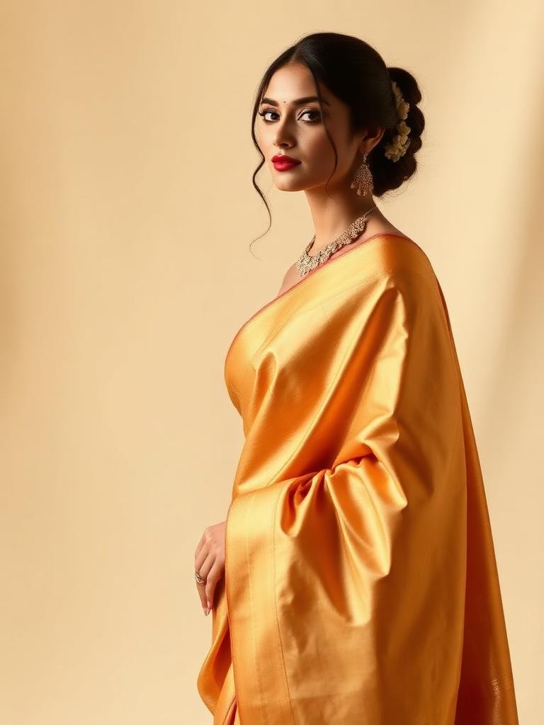 Golden Silk Saree